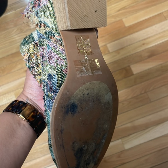 Jeffrey Campbell floral canvas cut out boots - Picture 4 of 5